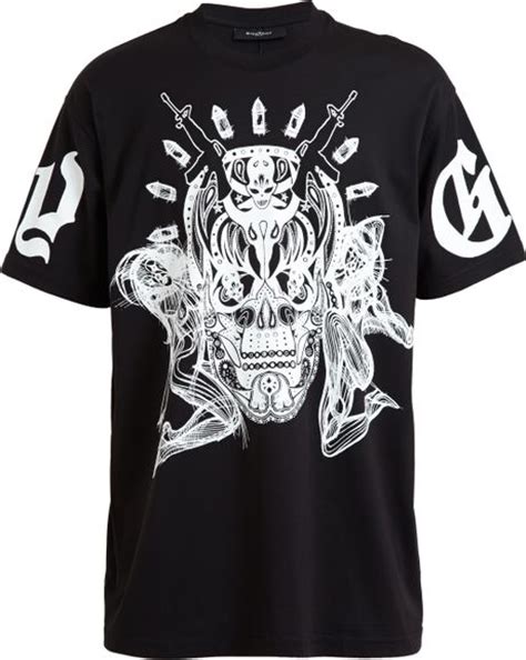 givenchy black gothic sugar skull tshirt|Givenchy Skull & Fire Graphic Short.